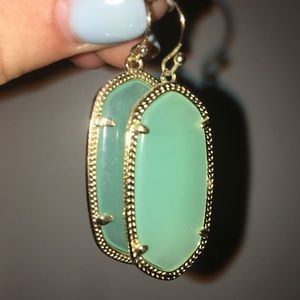 Kendra Scott Elle Drop Earrings: Blue/green